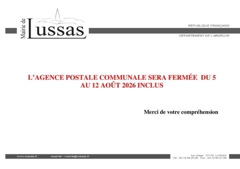 AGENCE POSTALE COMMUNALE