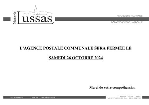 AGENCE POSTALE COMMUNALE