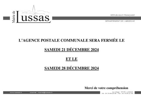 AGENCE POSTALE COMMUNALE