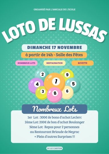 Loto école de Lussas 