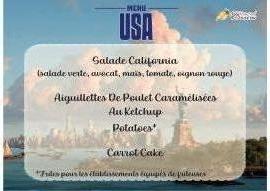 MENUS DE LA CANTINE SCOLAIRE DÉCEMBRE 2025